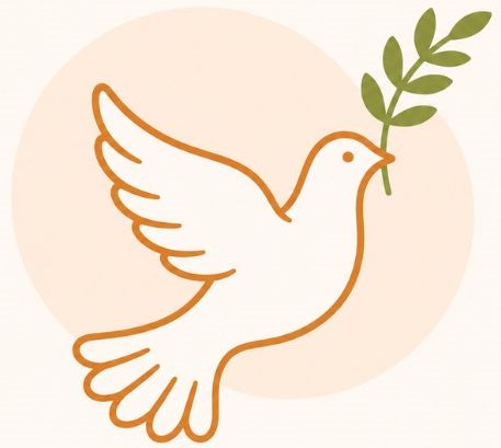Dove icon representing peace and non-violence